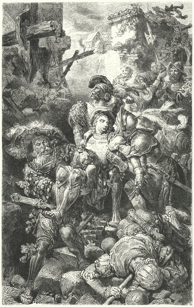 Franz von Sickingen mortally wounded at the Siege of Burg Nanstein, 1523 by German School